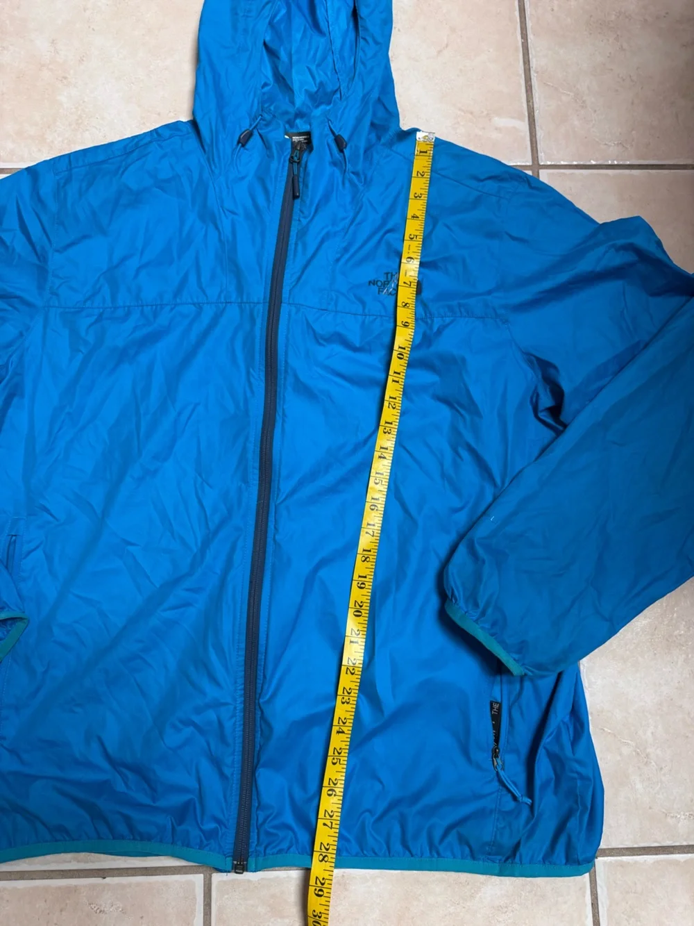 The North Face Men’s Blue Hooded Windbreaker Jacket
